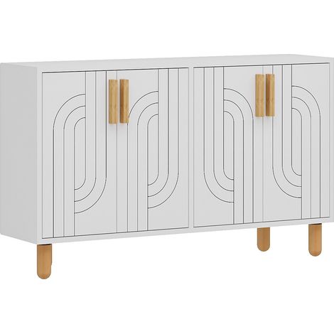 Anrichte aus Holz "Rodney" - 120 x 29 x 73 cm - Weiß