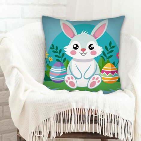 Housse de coussin décorative à fermeture éclair invisible pour canapé lit chaise décoratif de ferme la saint-valentin (1/5)