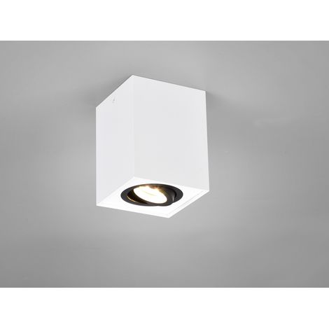 Deckenstrahler BISCUIT eckig Weiß Schwarz, Breite 9,6cm (1/5)