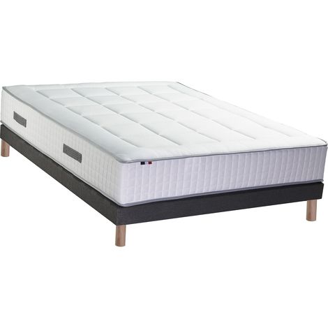 Ensemble matelas mémoire 7 zones BELLAGIO 2 avec sommier tapissier 140 x 190 (1/5)