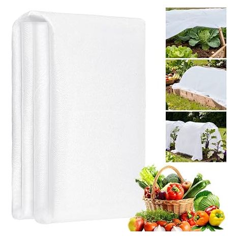 Hiver Voile pour Plantes et Cultures, 2.5 x 5 m Voile Hiver Extérieur, 30 g/m² Épais Protection Hiver Molleton Protège Plantes, Fleurs et Légumes, Froid Gel (1/5)