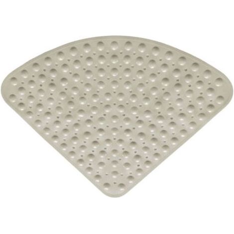 Sector Tapis de Douche d'angle en Caoutchouc, Tapis antibactérien avec ventouses,Kaki 54x54cm (1/3)