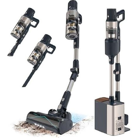 Cecotec Aspiradora Escoba Sin Cable Conga Rockstar 5500 Hurricane Station Flex, MAX 220 AW, 700 W, Base de Autovaciado