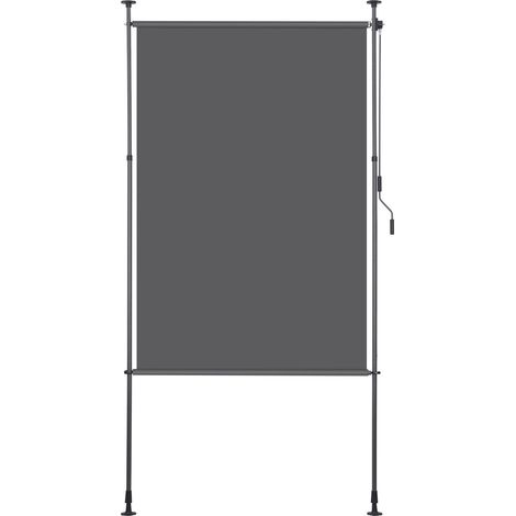 SWANEW Tenda verticale Tenda a rullo per esterni 150 x 270 cm Protezione anti-UV Tenda per esterni con barre telescopiche senza foratura Antracite (1/3)