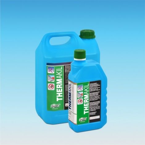 Additivo biocida antialga 1 litro per circuiti chiusi termici e refrigeranti con glutaraldeide facot thermakil therkil1000