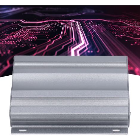 Boîtier GPS monobloc en alliage d'aluminium gris sable (29 x 129 x 150 mm), coque en aluminium, profilé en aluminium. (1/5)