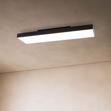 [NEUWERTIG] B-Ware Lucande Deckenlampe Leicy LED Lampe dimmbar schwarz RGBIC CCT 100x25cm 1150lm (1/2)