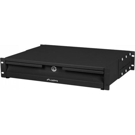 CABINET DRAWER 19" 2U 360MM BLACK LANBERG (2U/483X360MM LOAD CAPACITY UP TO 90KG, 4-POINT INSTALLATION)