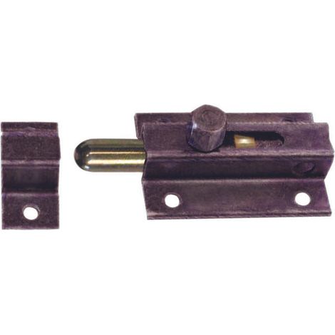 Catenaccio portalucchetto trasversale mignon asta tonda bronzato - mm.150