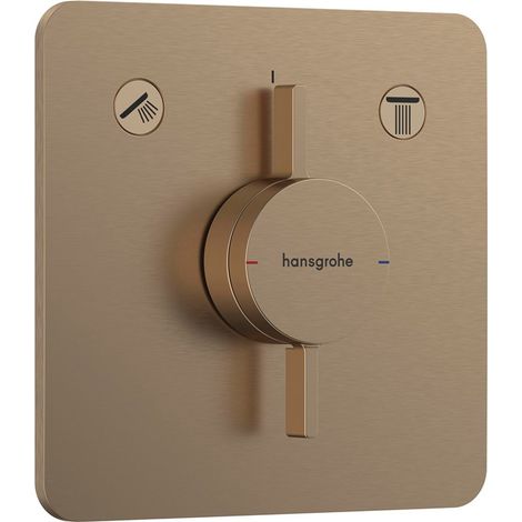 Hansgrohe – Mitigeur de douche encastré 2 consommateurs – Système de mélange céramique – Débit 31 l/min – Installation simplifiée avec bloc fonctionnel