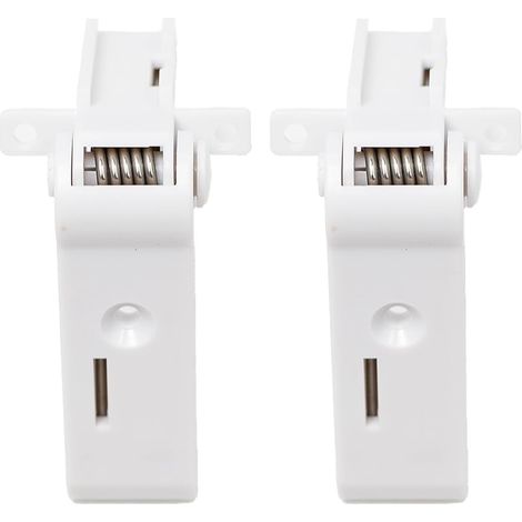 Lot de 2 charnières de porte pour congélateur - Compatible avec réfrigérateur D0metic - Compatible avec réfrigérateur D0metic - 2412125011 2412125003 DS2412125011 - Blanc