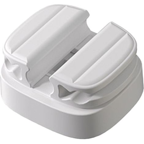 6 clips de plástico para cables de carga de escritorio, aptos para teléfonos y cables de datos, no requieren perforación, se pueden montar en la pared o en el borde del escritorio - color blanco. (1/4)