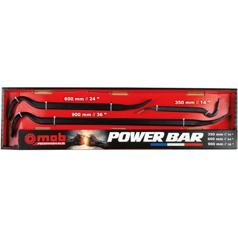 Lot de 3 arrache-clous Power Bar MOB – Conception ovale renforcée – Démultiplication 60% – Ergonomie optimisée pour usage intensif – Peddinghaus