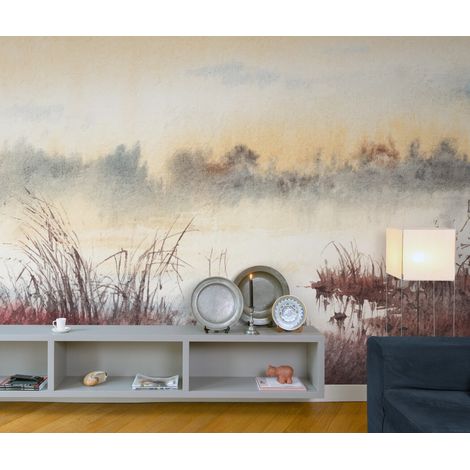 Papier Peint Paysage - Lac Brumeux - 150 x 250 cm (1/2)