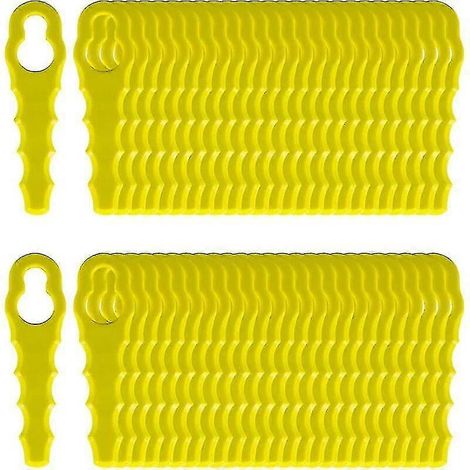Lot de 50 lames de rechange compatibles avec le coupe-bordures Ryobi, lames dentelées à double tête Rac155 Rac157 Rac158 (1/4)