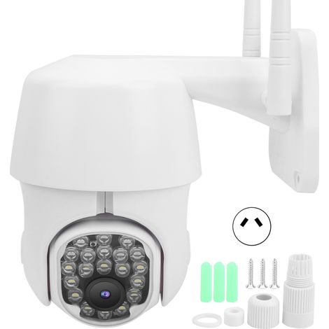 Caméra 1080P HD 20 lumières LED, vision nocturne couleur, détection intelligente WiFi, dôme de surveillance domestique 100‑240V prise AU (1/5)