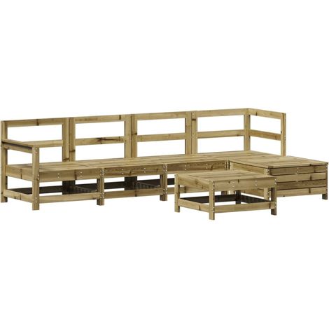 Maison Exclusive - 6-tlg. Garten-Sofagarnitur Kiefernholz Imprägn