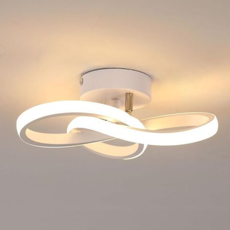 20W Luminaire Plafonnier LED Forme Trèfle , Lustre Couloir, Blanc Chaud 3000K, Blanc, Dia 25cm-Changement de lumière tricolore (1/4)