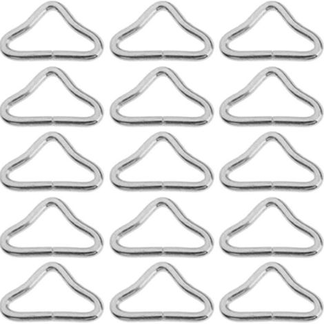 Ressort de Trampoline, Boucle de Triangle de Trampoline, Trampoline V Bagues en Acier Inoxydable Triangle Bagues Boucle pour Bracelet Keeper Trampoline Bounce Bounce Accessoires 10pcs (1/5)