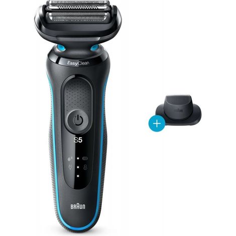 Braun Series 5 50-M1200S afeitadora Máquina de afeitar de láminas Recortadora Negro, Azul (1/5)