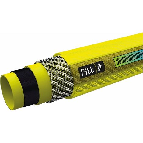 Tuyau d'arrosage renforcé professionnel jaune 25mm 25m - usage intensif FITT - 06046