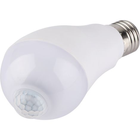 Ampoule LED E27 7W à détecteur de présence, avec capteur de rotation à 350°, idéale pour les couloirs. (1/5)
