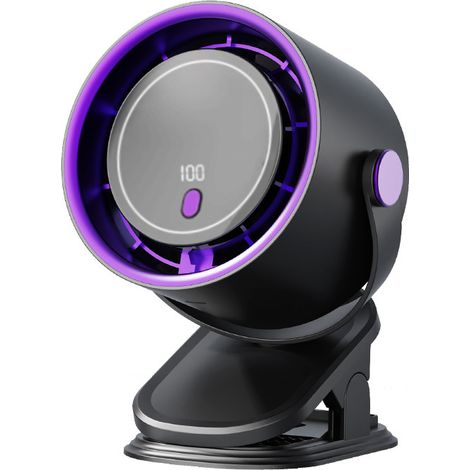 Ventilateur de Bureau USB Rechargeable avec Lumière, Mini Ventilateur Puissant et Silencieux pour Étudiants, Idéal pour le Bureau et la Chambre