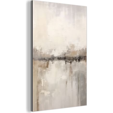 TABLEAU EN MÉTAL Art moderne - Abstrait - Beige Décoration Chambre 40x60