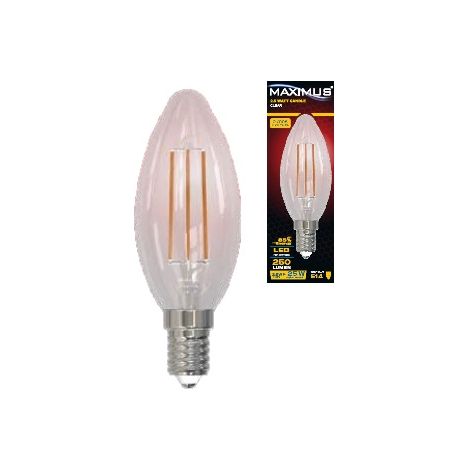 LAMPADA FILO LED OLIVA CHIARA E14 - 4w E14 - 2700°K calda - 470lm - 320°