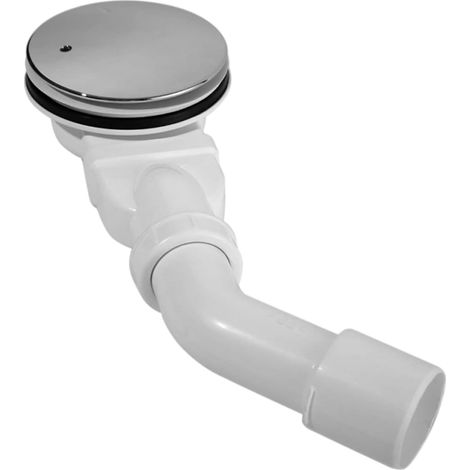 Raccord de siphon receveur douche avec filtre à cheveux et coude (1/5)
