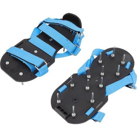 Rasenlüfter-Sandalen, Gartenschuhe mit Spikes für die Bodenbelüftung, Terrasse, Rasen, Gras, blau (1/5)