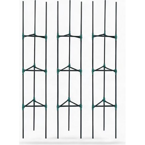 Enrejados de jardín verticaux 38 x 38 x 182 cm par 3 (1/5)