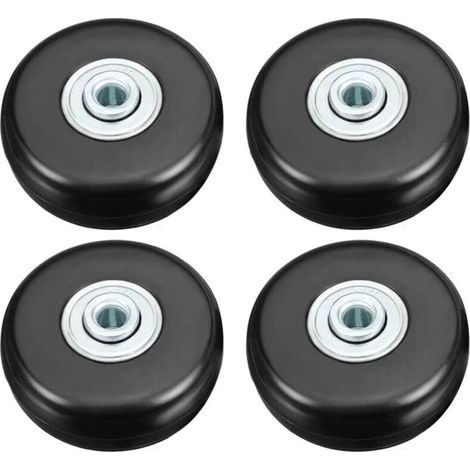 Roulette Valise, Bagage Valise Réparation Roulette Charge Lourd 50mm Muette Caoutchouc Universelle Pivotante Roue Rechange Transport Remplace Roulette 4PCS pour Valise/Bagage/Sac à Dos/Voyage (1/5)