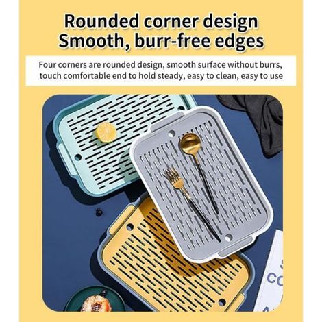 Bac à litière pour animaux - 1PCS - Blanc - Plastique PP - Facile à nettoyer - Conception en grille (1/4)