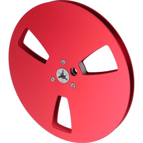 Bobine de bande magnétique vide en alliage d'aluminium, 3 trous, 6,35 mm (1/4"), 7 pouces, pour TEAC, ReVox et Studer (rouge). (1/5)