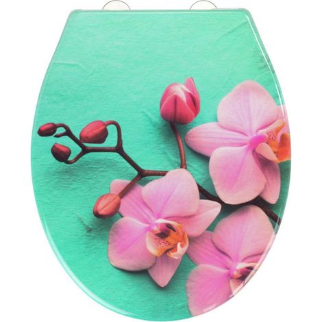 Abattant WC à motifs fleurs ORCHIDEE (1/3)