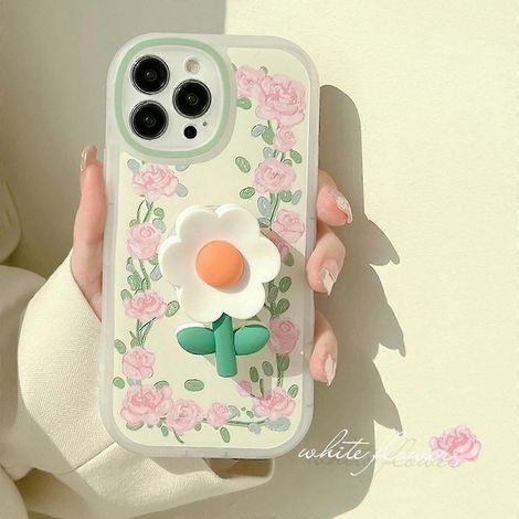 Die iPhone 12 Pro Max Hülle besticht durch ein hübsches, transparentes Blumenmuster und ist ideal für Mädchen und Frauen. Sie ist schlank, stoßfest und bietet optimalen Schutz durch TPU. (1/5)