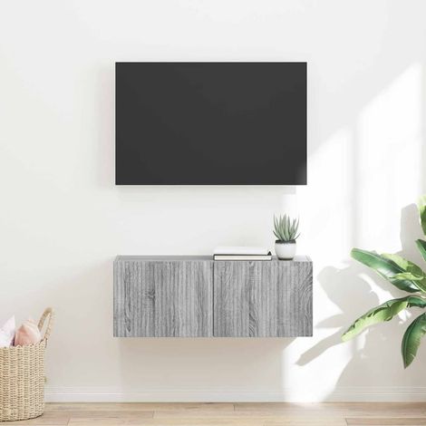 TV-Wandschrank Graues Sonoma 78,5 x 31 x 29,5 cm Holzwerkstoff