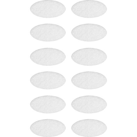 Patins en feutre auto-adhésifs blancs (lot de 12) 15 x 30 mm Vorstahl (1/5)