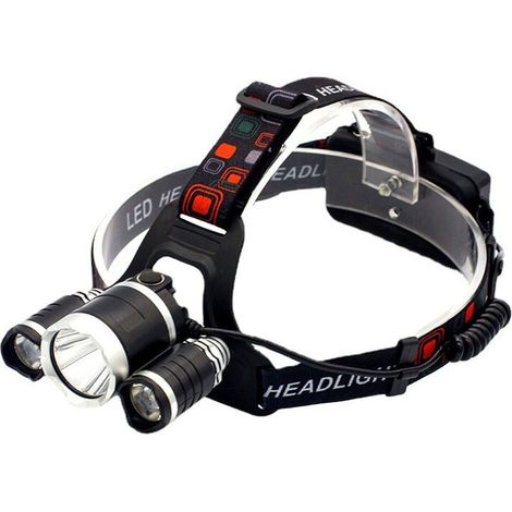 Super Bright Rechargeable LED Headlamp with 3 Lights, 4 Modes, and 6000 Lumens for Running, Camping, Fishing, Cycling, or Hiking (1/5)
