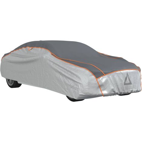 Car Cover for Sedan Hail Protection Full S Grey and Silver vidaXL