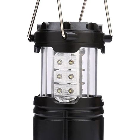 Lanterne de camping LED portable, lampe de tente pliable avec poignée, électrique (1/3)