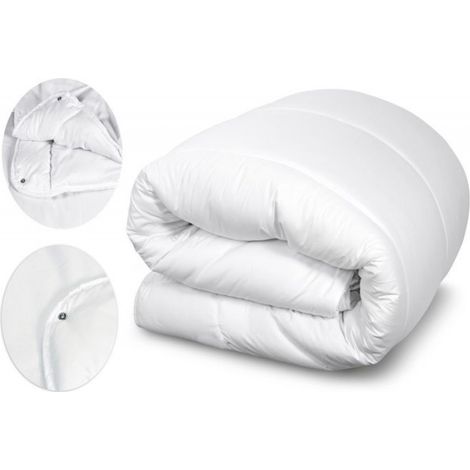 Couette 140x200 cm 4 Saisons Microfibre Silicone Antiallergique (1/5)