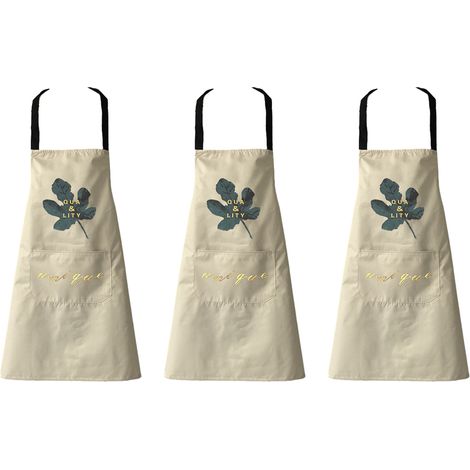 Lot de 3 jupes de chef imperméables et résistantes à l'huile, gris clair (1/5)