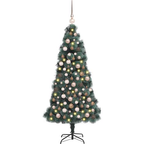 Sapin de Noël，Arbre de Noël artificiel pré-éclairé avec set de boules 120 cm CFW77387 (1/5)