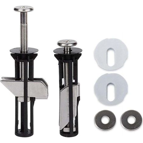Pernos y tornillos universales para asientos de inodoro, XU, kit de fijación de asiento de inodoro con bisagras de liberación rápida, kit de reemplazo de asiento de inodoro de fácil instalación (2 pie (1/4)