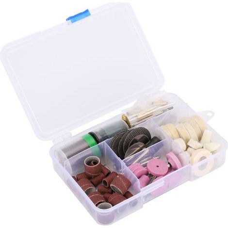 125 pièces Kit d'Outils Rotatifs pour Perceuse Mini Meuleuse Électrique - Accessoires de Polissage et Perçage (1/5)