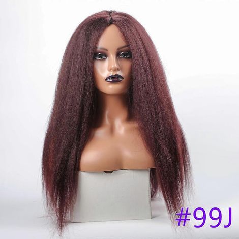 Perruques synthétiques longues, lisses et frisées pour femmes noires, brunes, blondes, rousses, blanches, afro, cheveux synthétiques STW