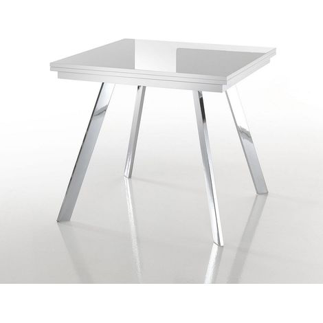 Mesa extensible efecto madera blanca cm. L.85/170xP.85xH.75.5/73.5 (1/5)