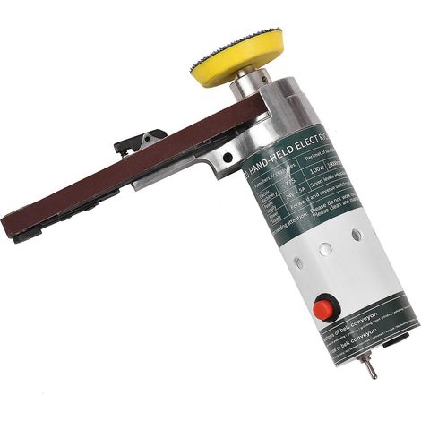 Elektrischer Bandschleifer, Mini-Bandschleifer, elektrischer Winkelschleifer, kleine Schleifmaschine, handgeführter elektrischer Bandschleifer